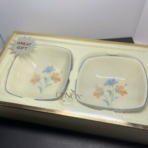 Lenox Provencal Garden Square Bowl Set – Floral Design | New in Box